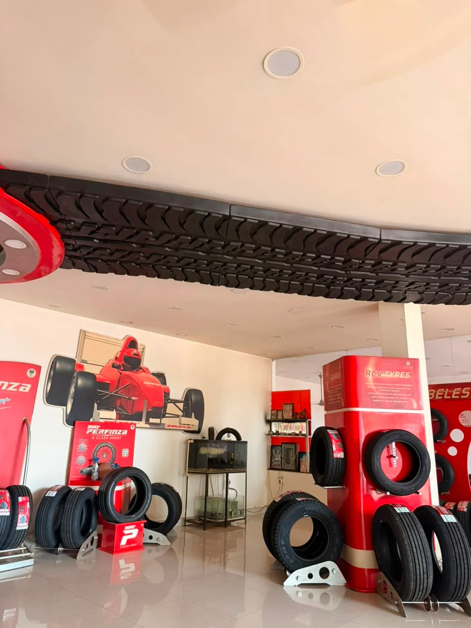 Mushroom puncture repair and tyre fitting at Hotwani Tyres Bhilai